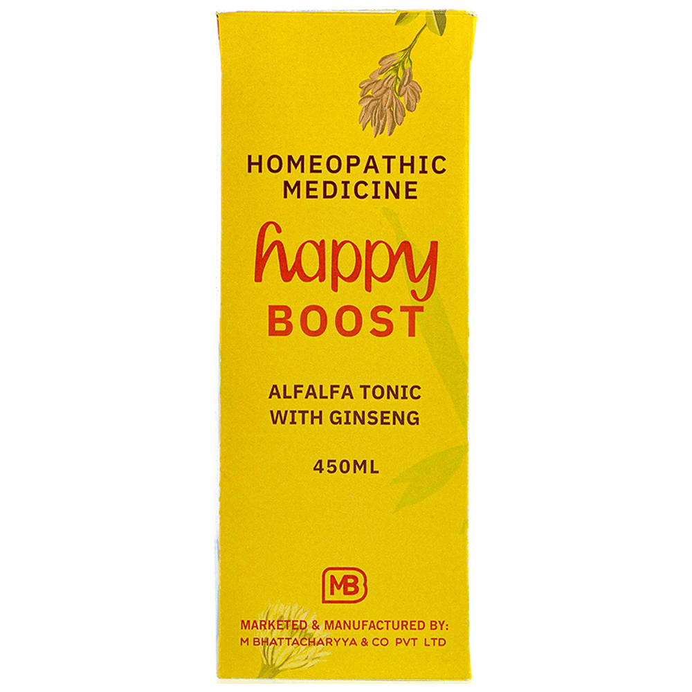 MB Happy Boost Alfalfa Tonic with Ginseng bottle of 450 ml Tonic