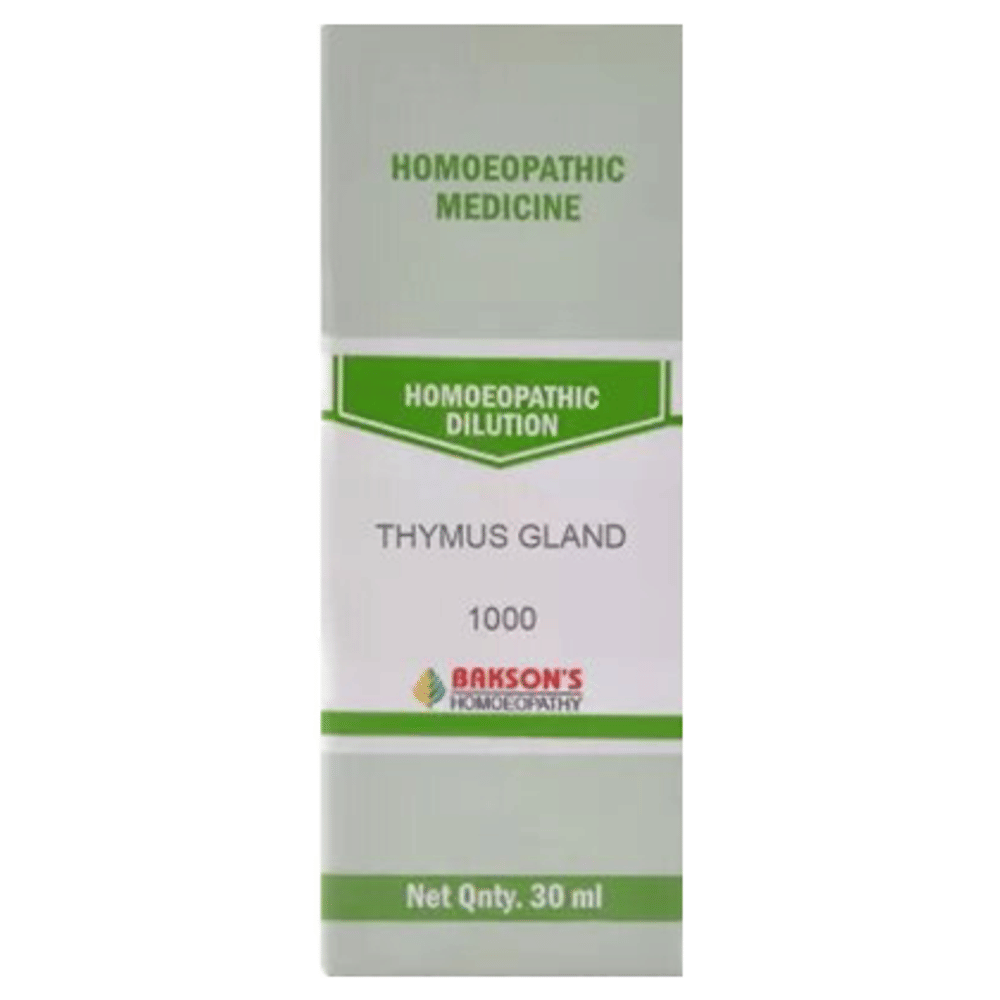 Bakson's Homeopathy Thymus Gland Dilution 1000 CH bottle of 30 ml Dilution
