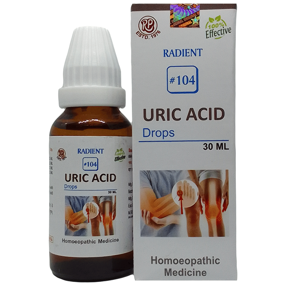 Radient #104 Uric Acid Drops bottle of 30 ml Oral Drops