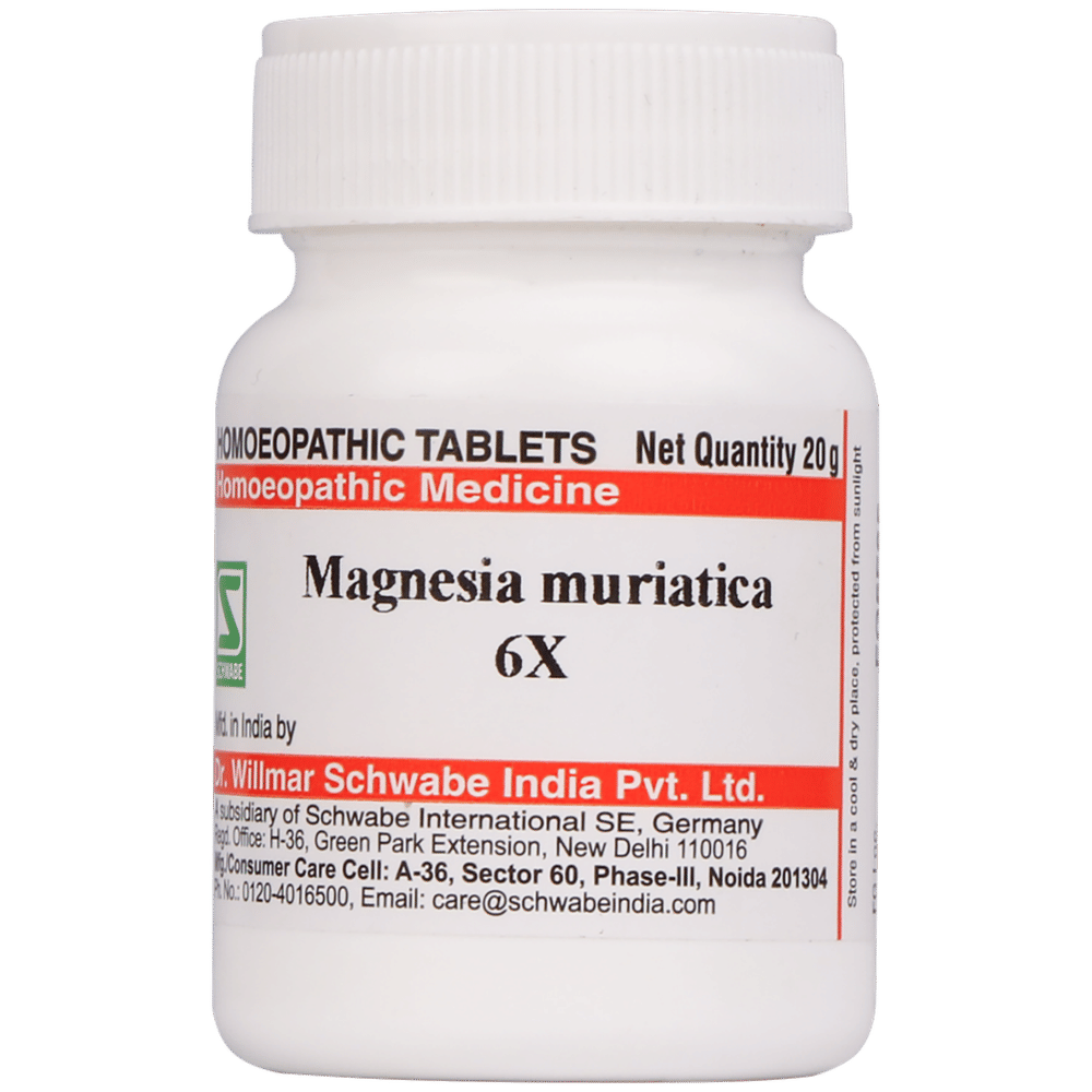 Dr Willmar Schwabe India Magnesia Muriatica Trituration Tablet 3X bottle of 20 gm Trituration Tablet