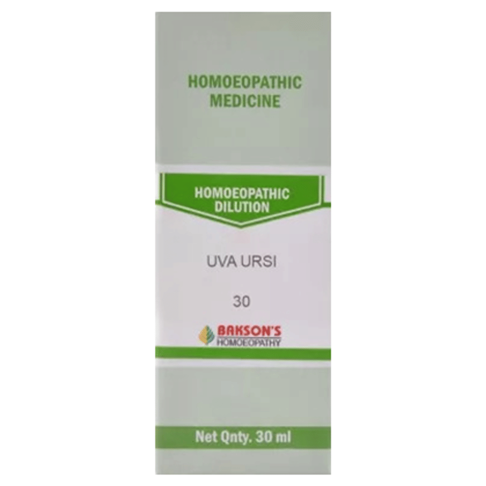 Bakson's Homeopathy Uva Ursi Dilution 30 bottle of 30 ml Dilution