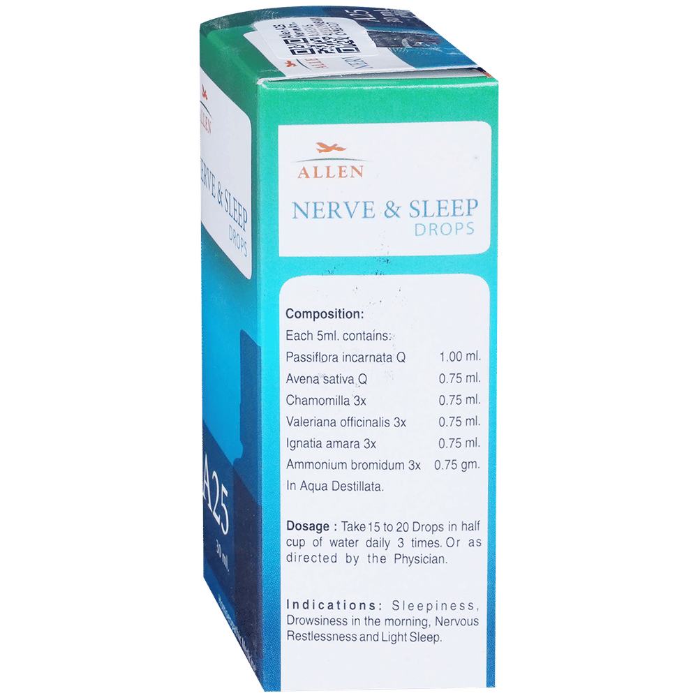 Allen A25 Nerve And Sleep Drop bottle of 30 ml Drop Allen A25 Nerve And Sleep Drop bottle of 30 ml Drop
