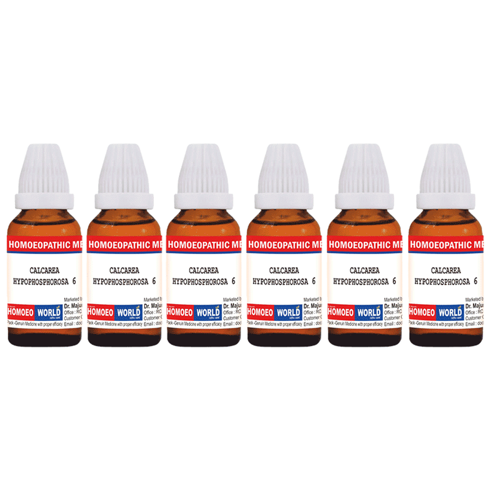 Dr. Majumder Homeo World Calcarea Hypophosphorosa Dilution (30ml Each) 6 CH combo pack of 6 Packs