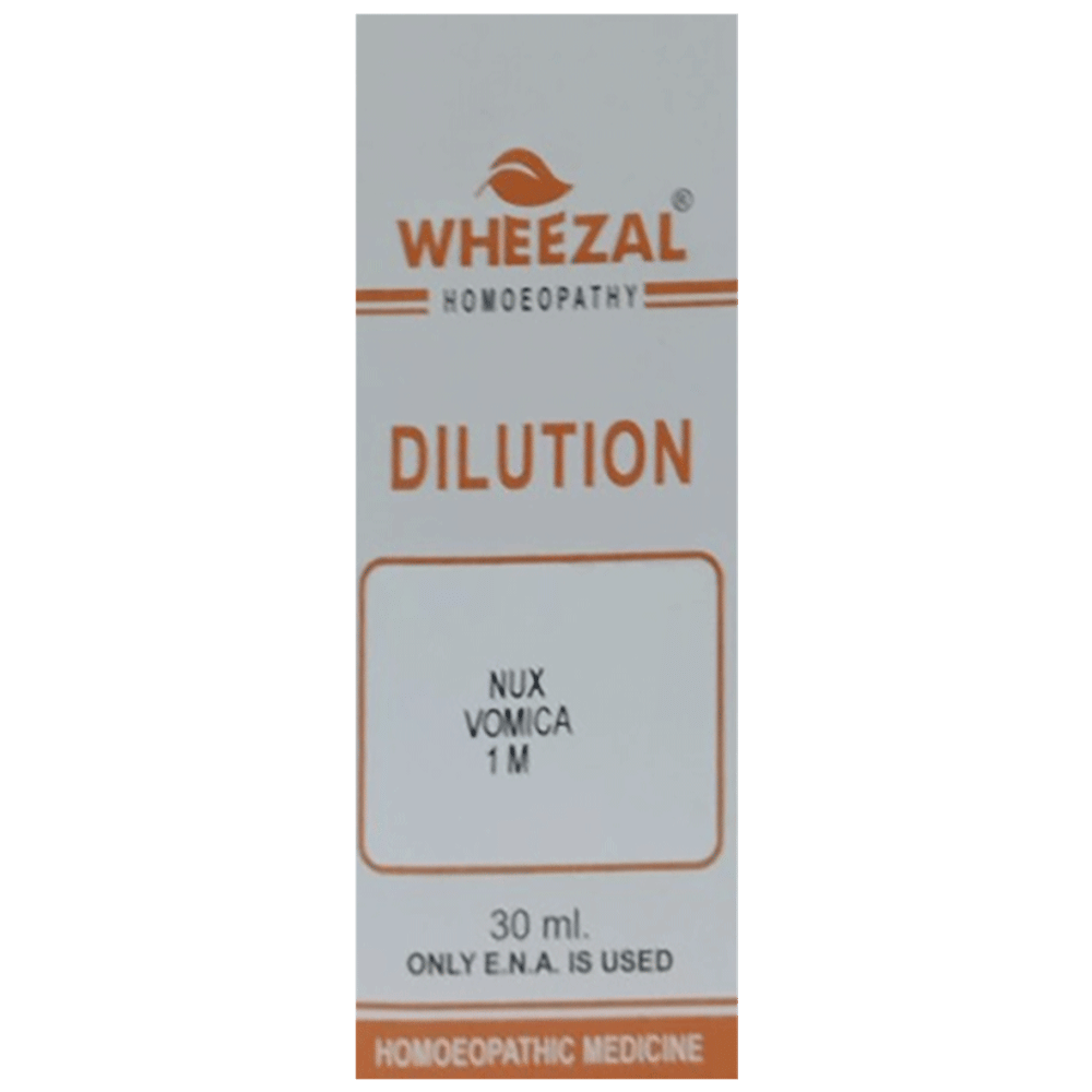 Wheezal Nux Vomica Dilution 1M bottle of 30 ml Dilution