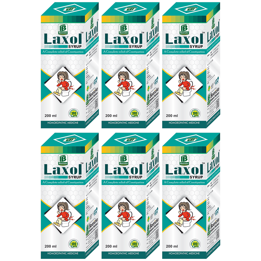 Boericke Laxol Syrup (200ml Each) combo pack of 6 bottles