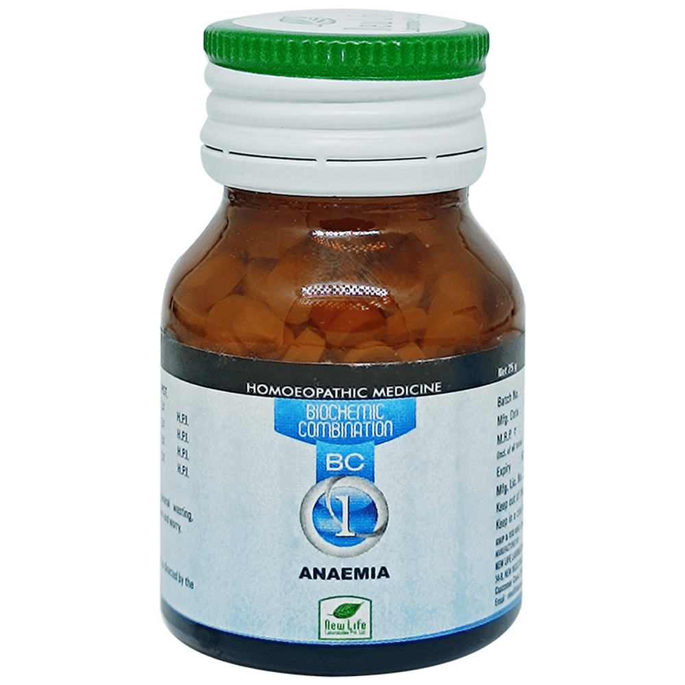 New Life Bio Combination No.1 Anaemia bottle of 25 gm Biocombination Tablet