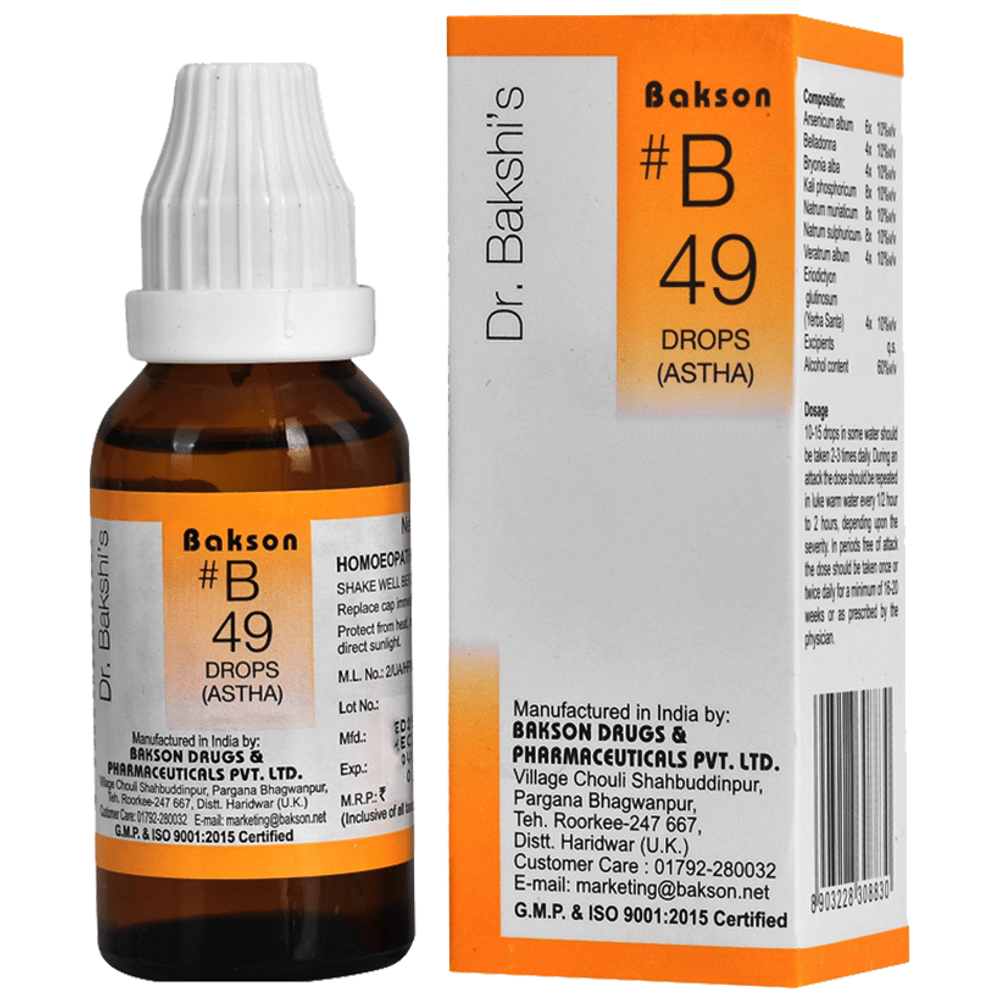 Bakson B49 Astha Drop bottle of 30 ml Drop