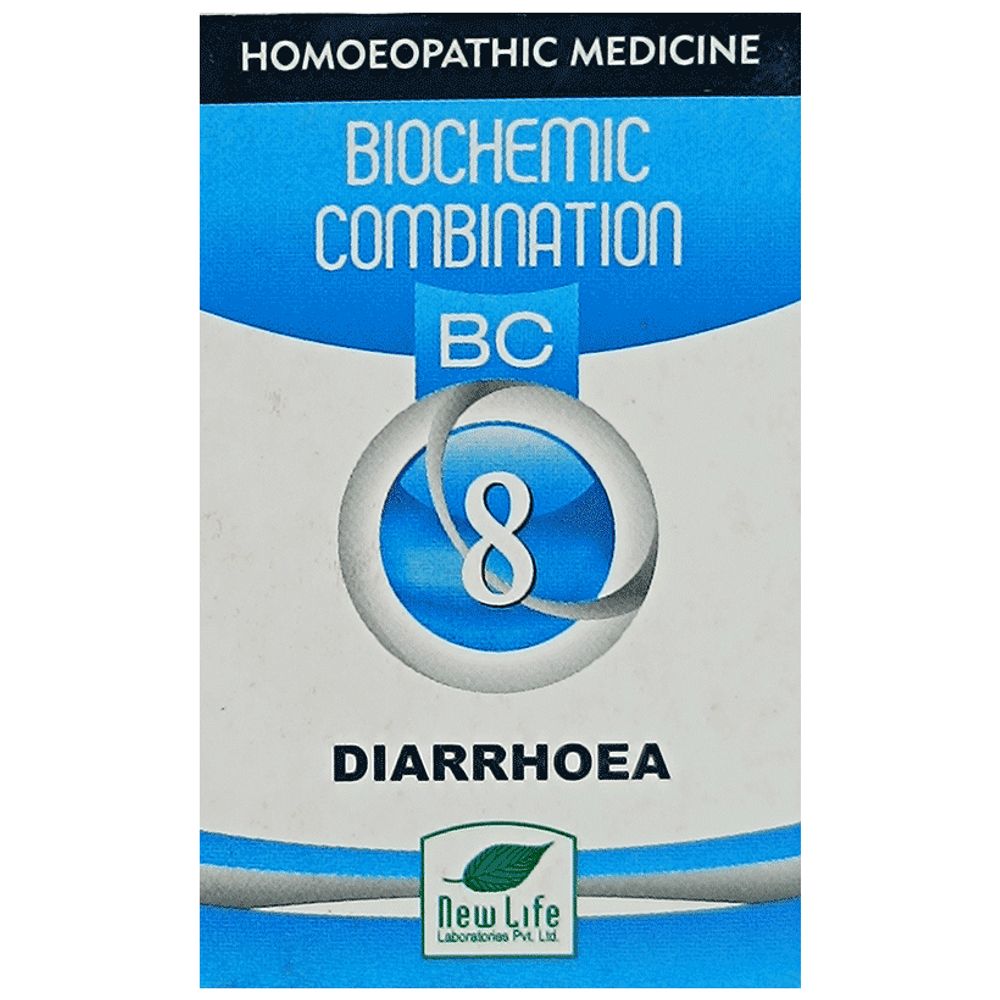 New Life Bio Combination No.8 Diarrhoea bottle of 25 gm Biocombination Tablet