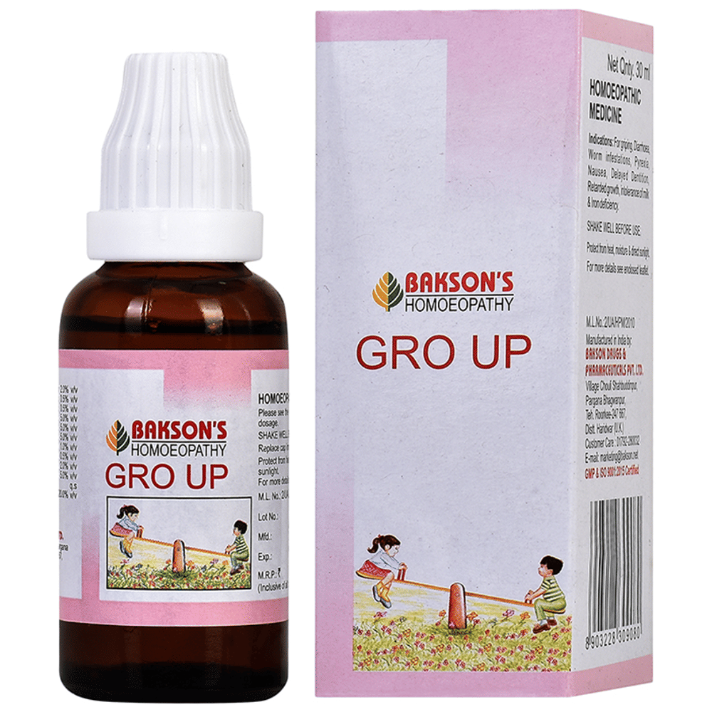 Bakson's Homeopathy Gro Up Drop bottle of 30 ml Drop
