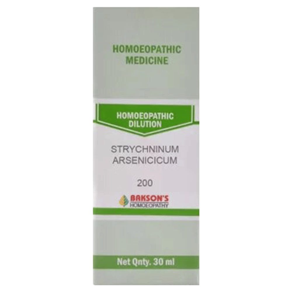 Bakson's Homeopathy Strchninum Arsenicum Dilution 200 bottle of 30 ml Dilution
