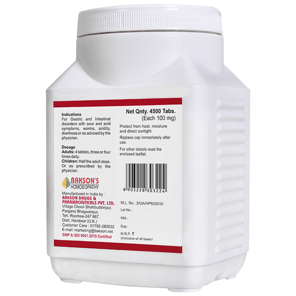 Bakson's Homeopathy Natrum Phosphoricum Biochemic Tablet 3X bottle of 4500 biochemic tablets Bakson's Homeopathy Natrum Phosphoricum Biochemic Tablet 3X bottle of 4500 biochemic tablets