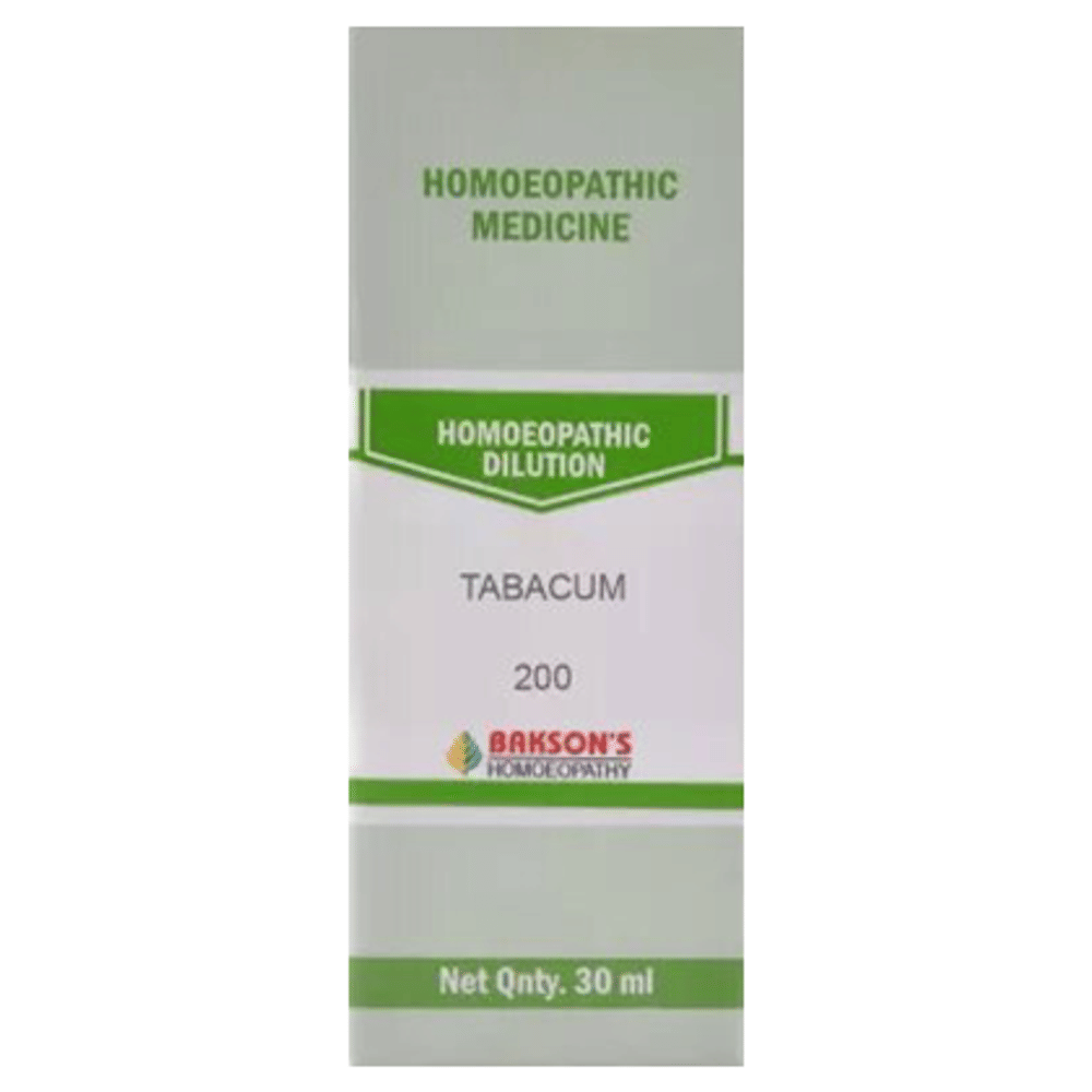 Bakson's Homeopathy Tabacum Dilution 200 bottle of 30 ml Dilution