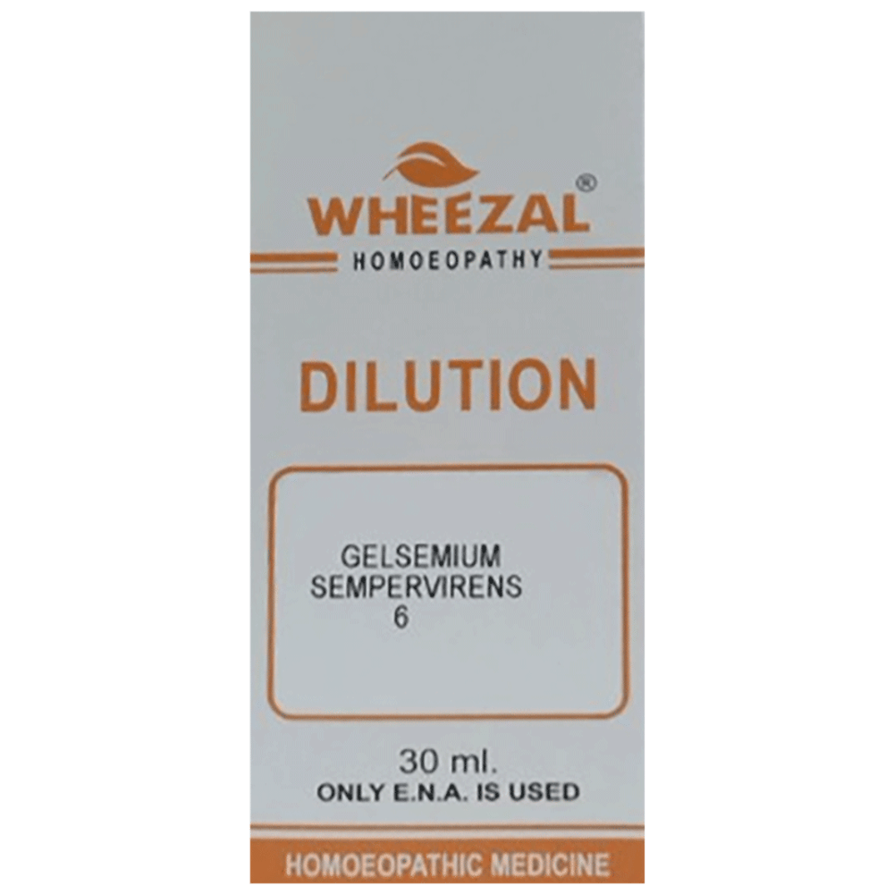 Wheezal Gelsimium Sempervirens Dilution 6 bottle of 30 ml Dilution