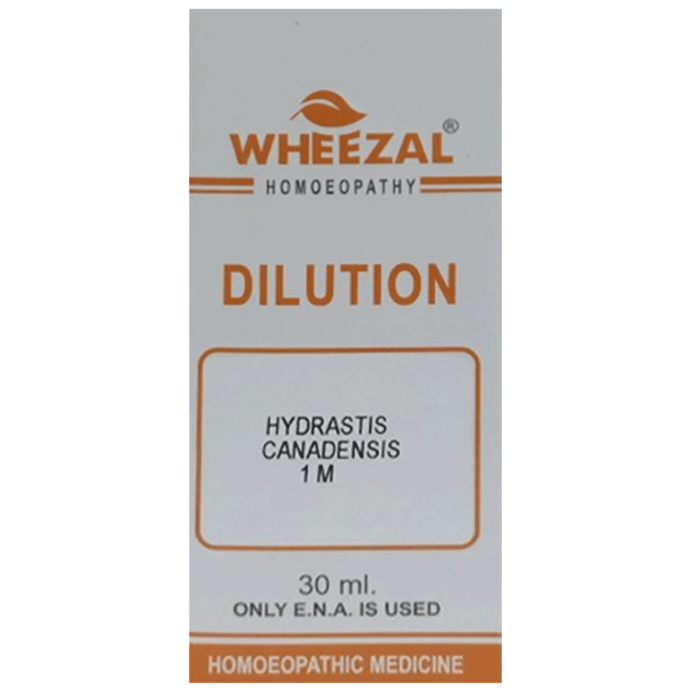 Wheezal Hydrastis Can Dilution 1M bottle of 30 ml Dilution