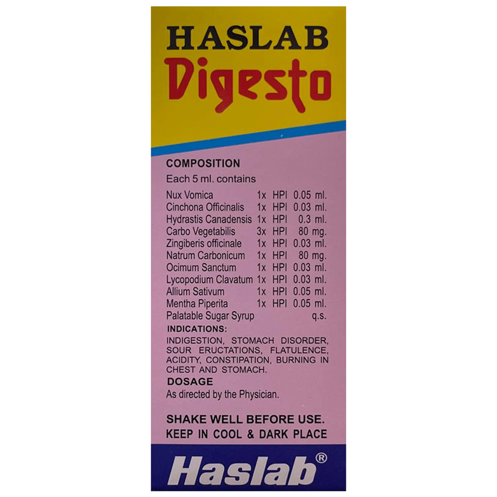 Haslab Digesto Syrup bottle of 450 ml Syrup Haslab Digesto Syrup bottle of 450 ml Syrup