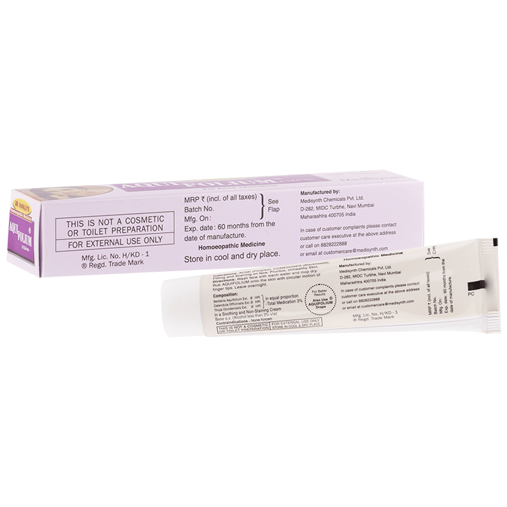 Medisynth Aqui Folium Cream tube of 20 gm Cream Medisynth Aqui Folium Cream tube of 20 gm Cream