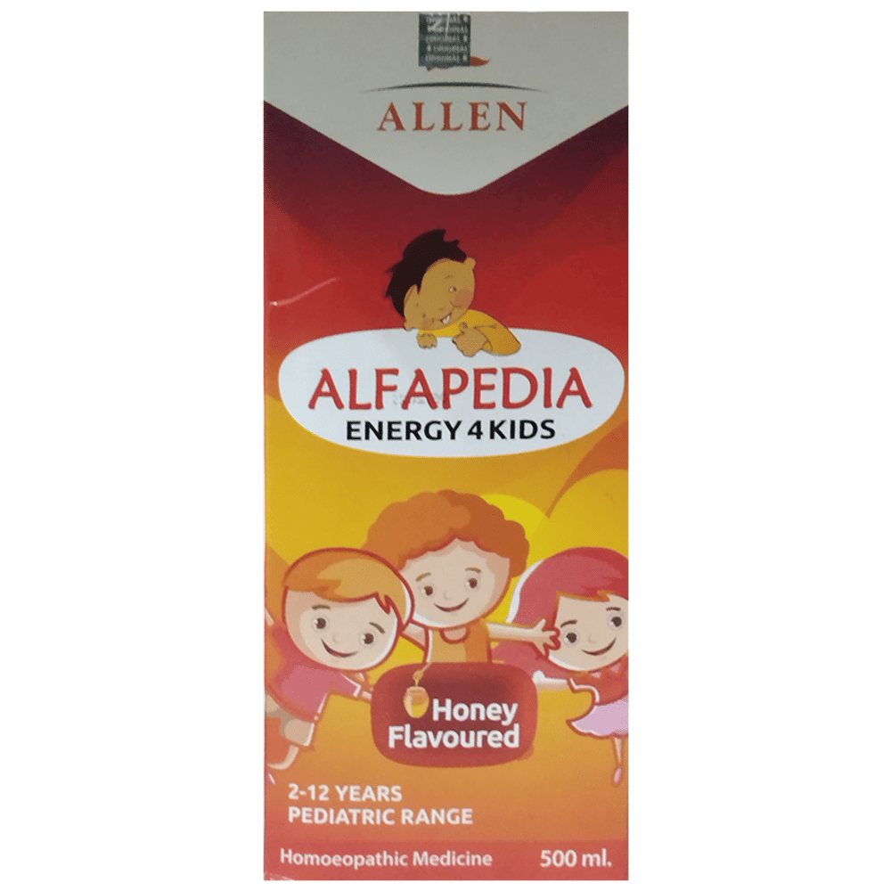 Allen Alfapedia Energy 4 Kids Honey bottle of 500 ml Syrup