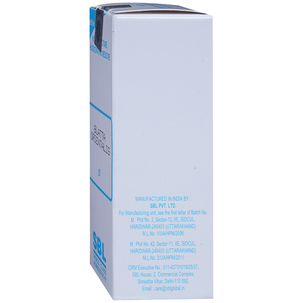 SBL Blatta Orientalis Mother Tincture Q bottle of 30 ml Mother Tincture