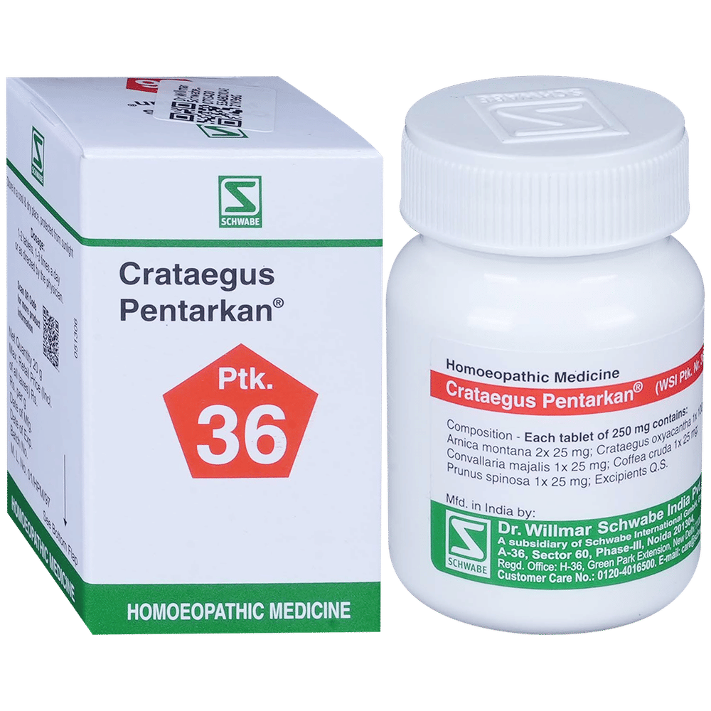 Dr Willmar Schwabe India Crataegus Pentarkan Tablet bottle of 20 gm Tablet