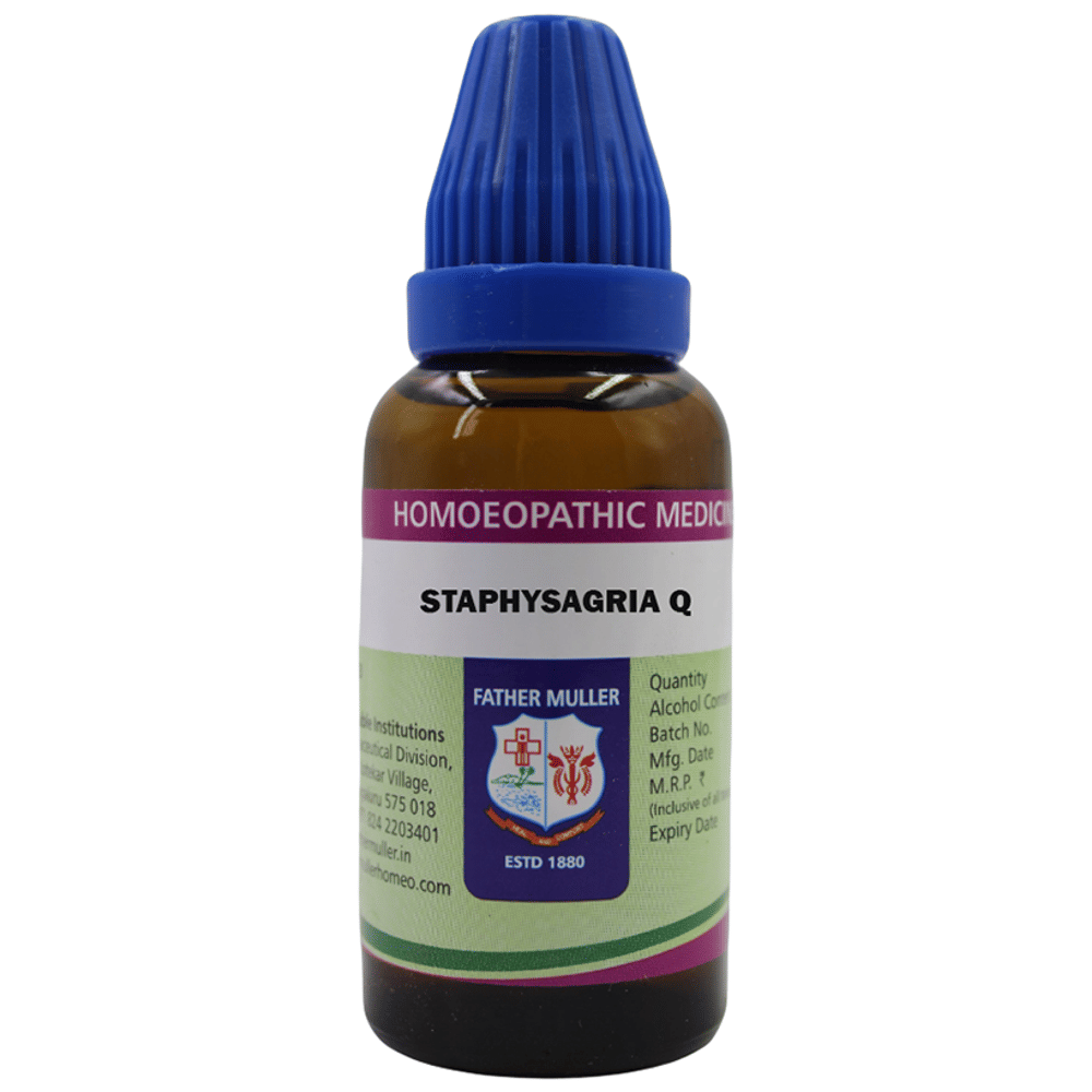 Father Muller Staphysagria Dilution Q bottle of 30 ml Dilution