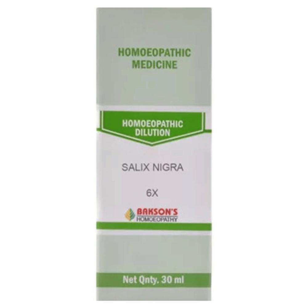 Bakson's Homeopathy Salix Nigra Dilution 6X bottle of 30 ml Dilution
