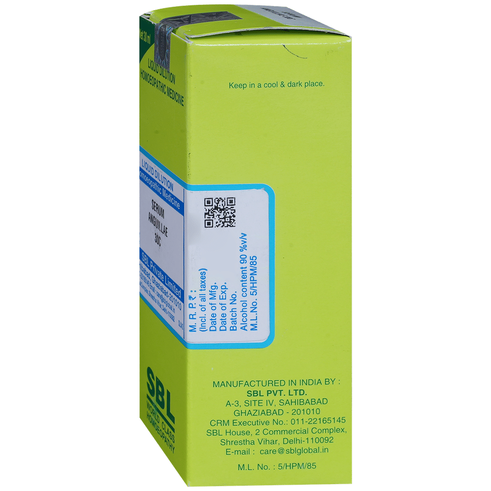 SBL Serum Anguillae Dilution 30 CH bottle of 30 ml Dilution