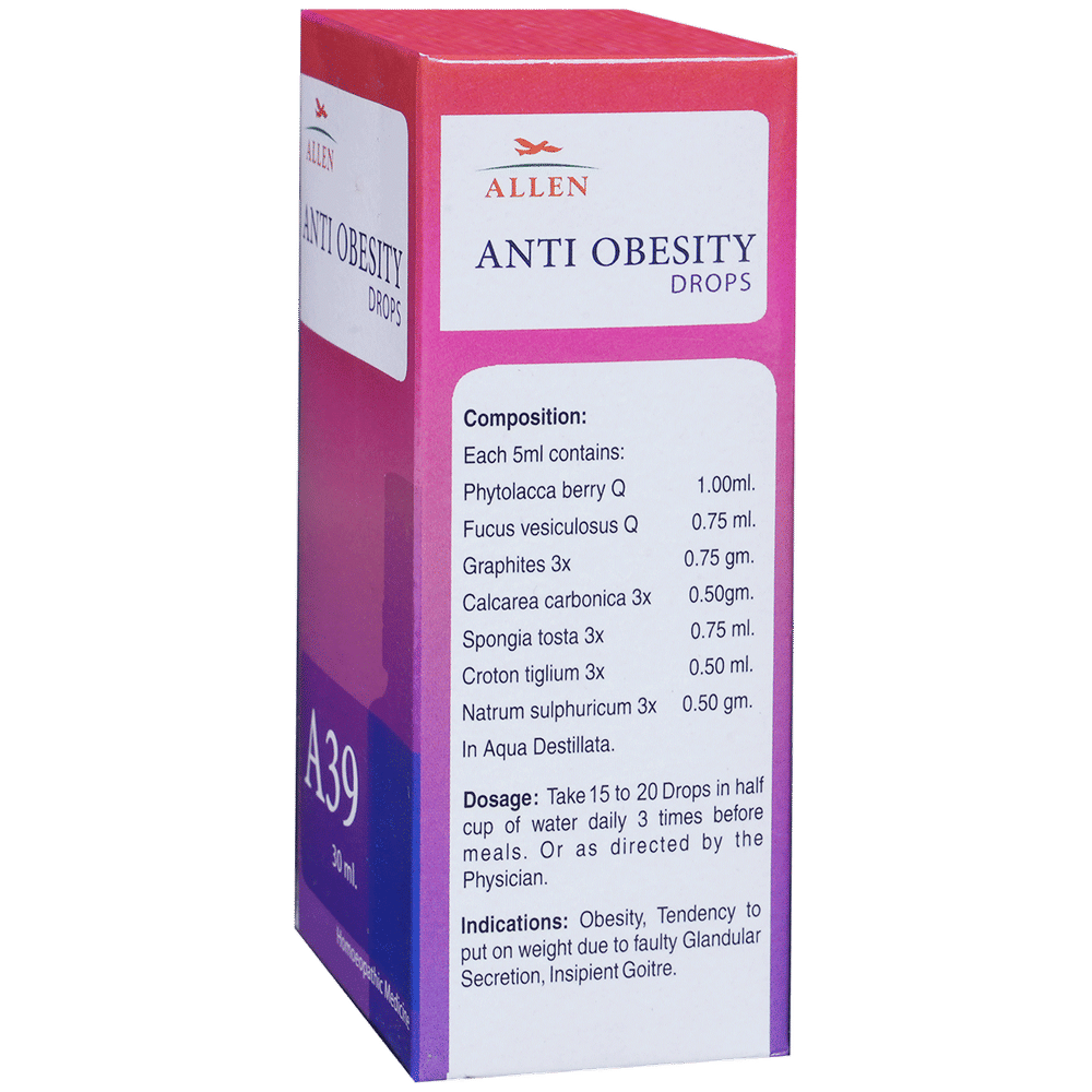 Allen A39 Anti Obesity Drop bottle of 30 ml Drop Allen A39 Anti Obesity Drop bottle of 30 ml Drop