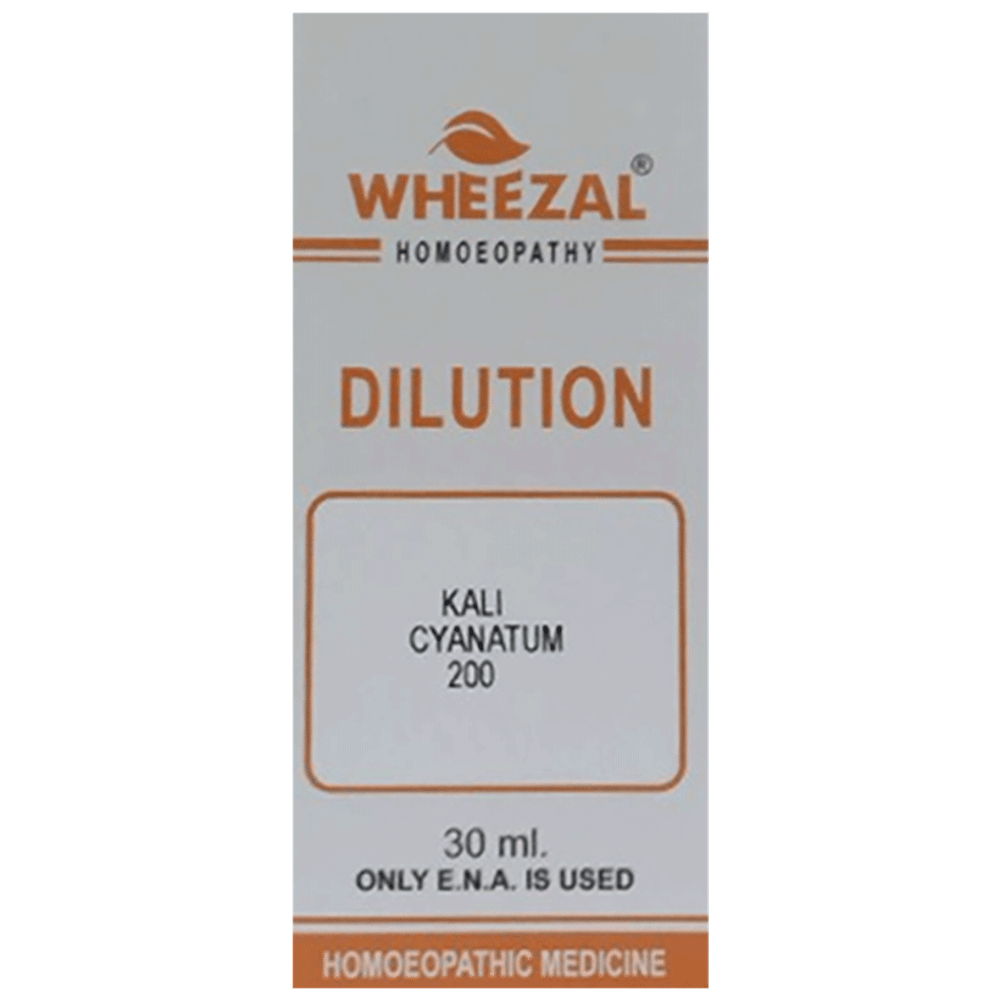 Wheezal Kali Cyanatum Dilution 200 bottle of 30 ml Dilution