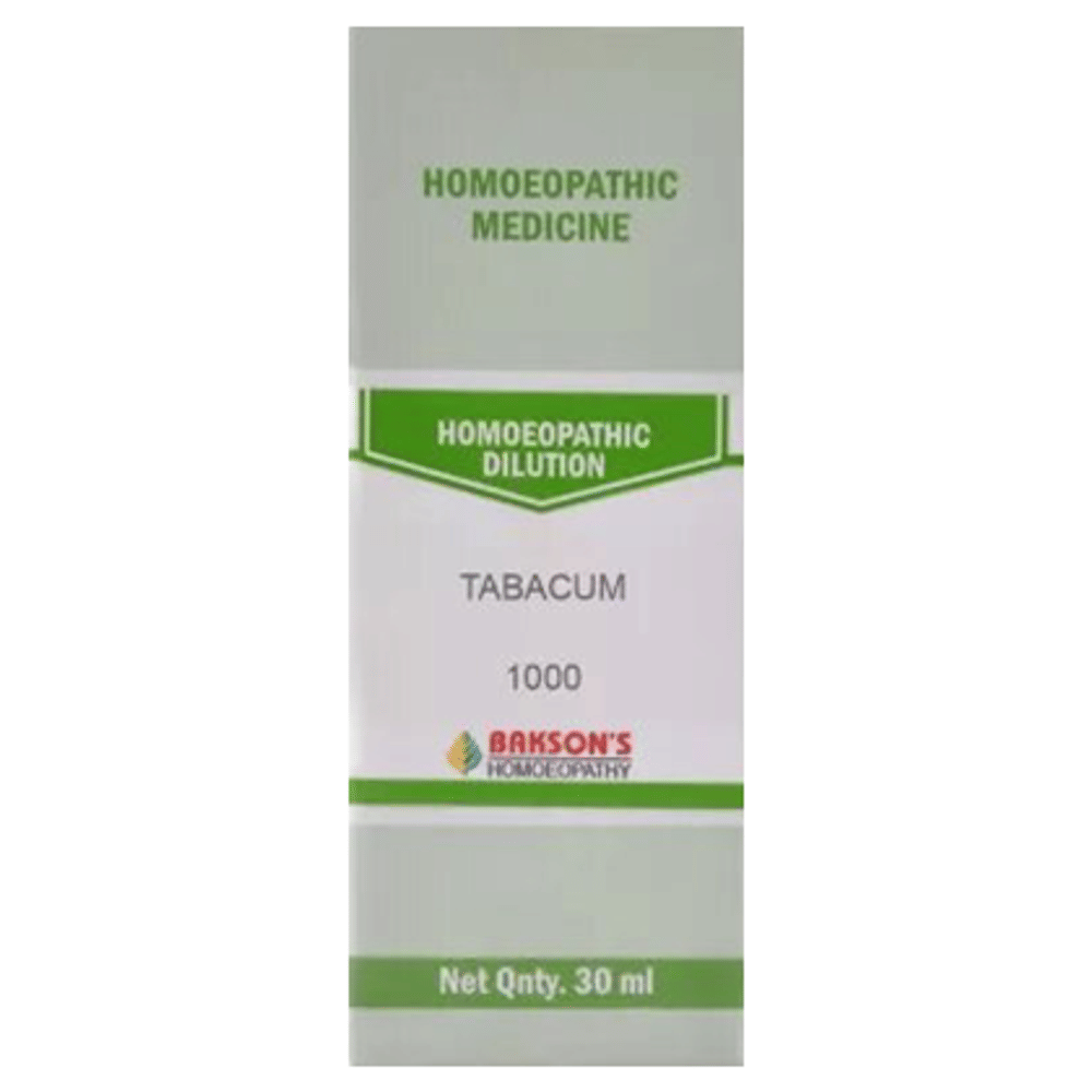 Bakson's Homeopathy Tabacum Dilution 1M bottle of 30 ml Dilution