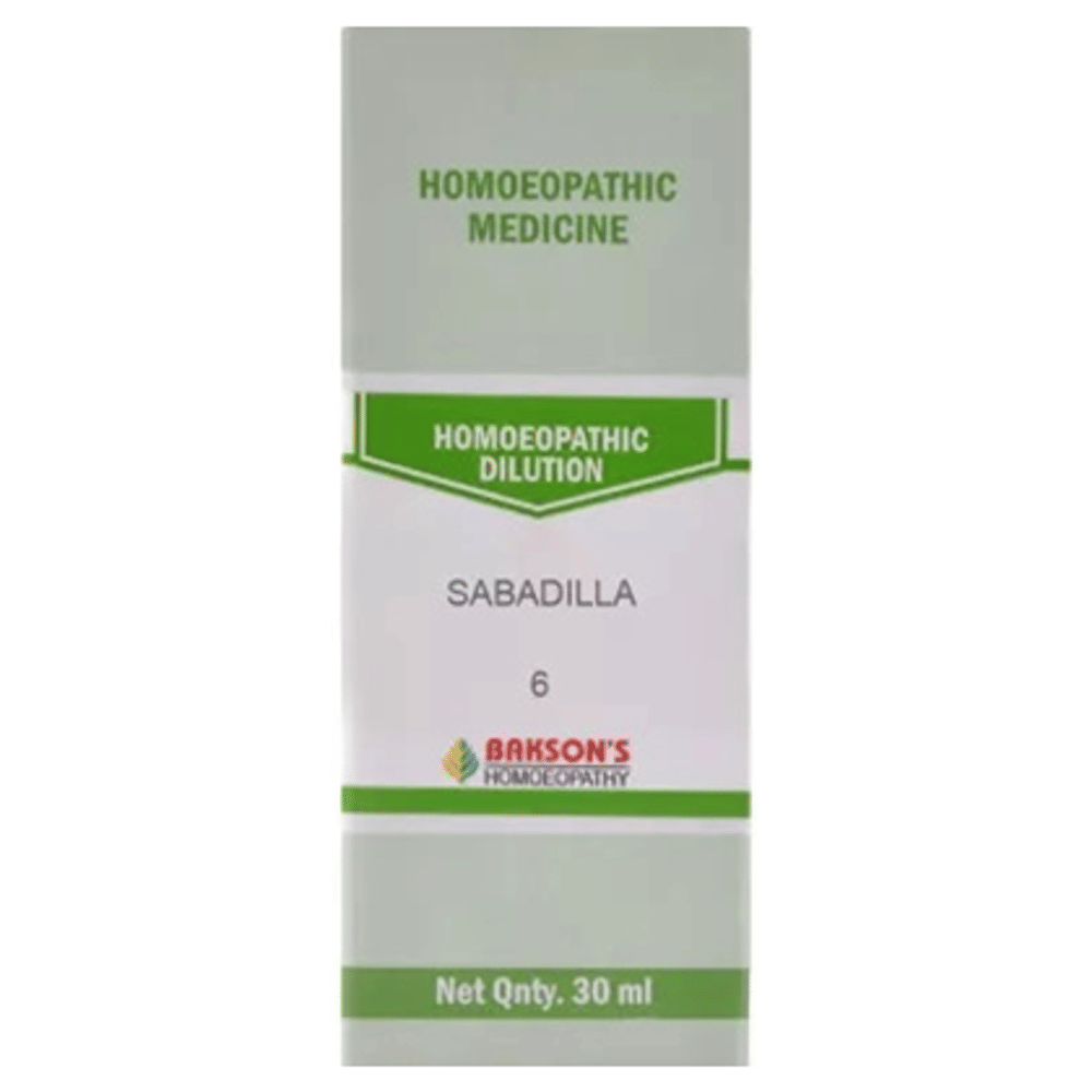 Bakson's Homeopathy Sabadilla Dilution 6 bottle of 30 ml Dilution