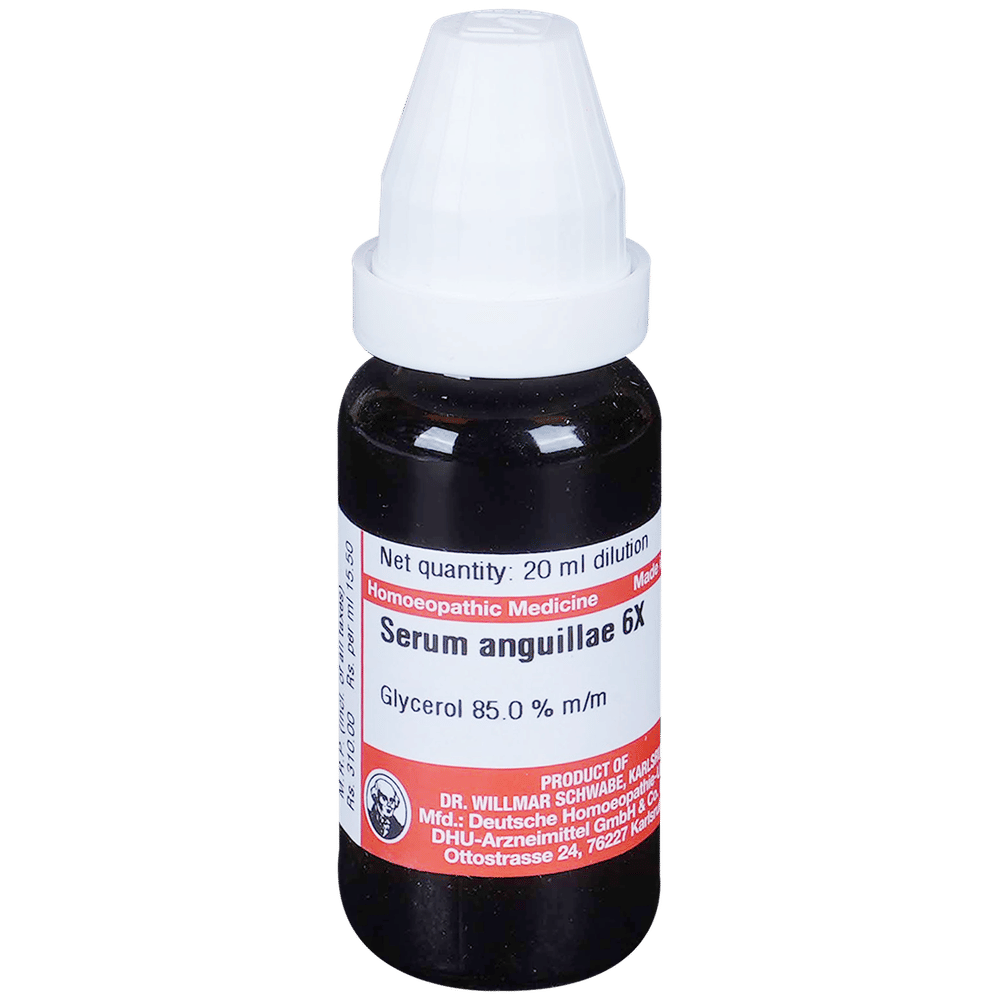 Dr Willmar Schwabe Germany Serum Anguillae Dilution 6X bottle of 20 ml Dilution