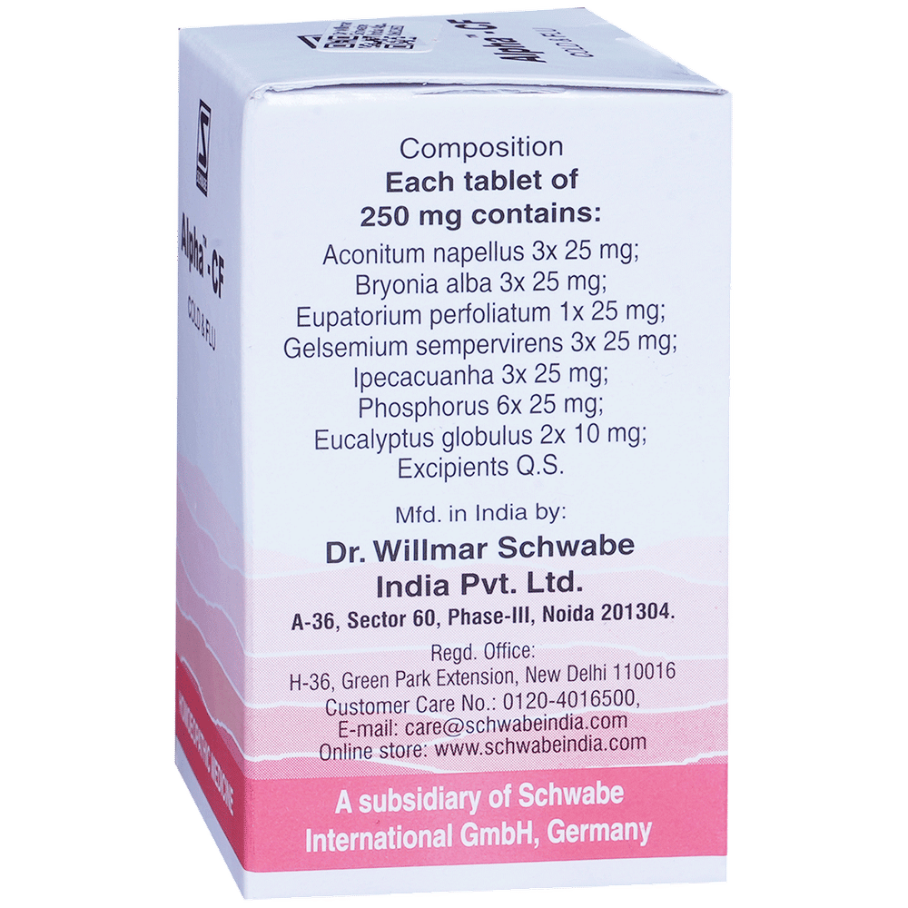 Dr Willmar Schwabe India Alpha - CF Tablet box of 20 gm Tablet