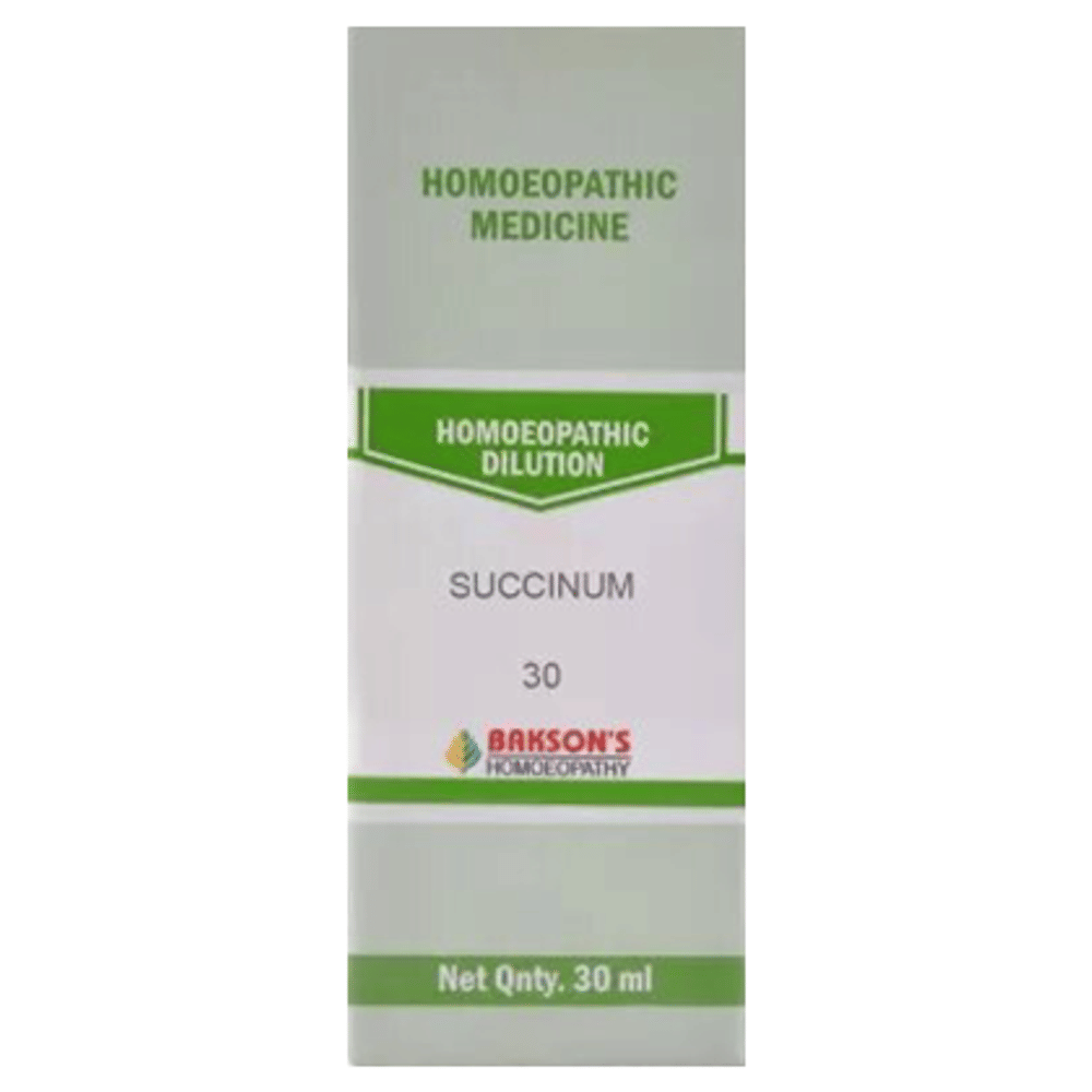 Bakson's Homeopathy Succinum Dilution 30 bottle of 30 ml Dilution