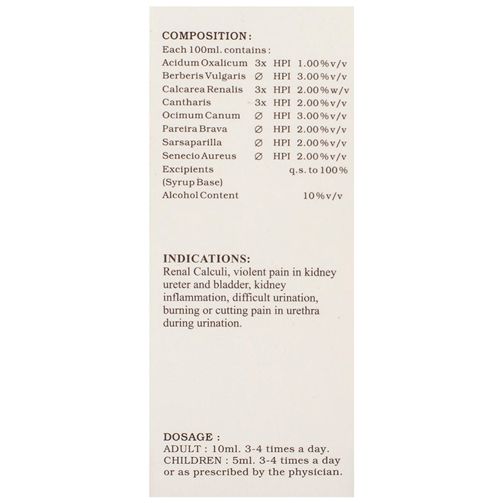 Lord's Calculi Syrup bottle of 115 ml Syrup