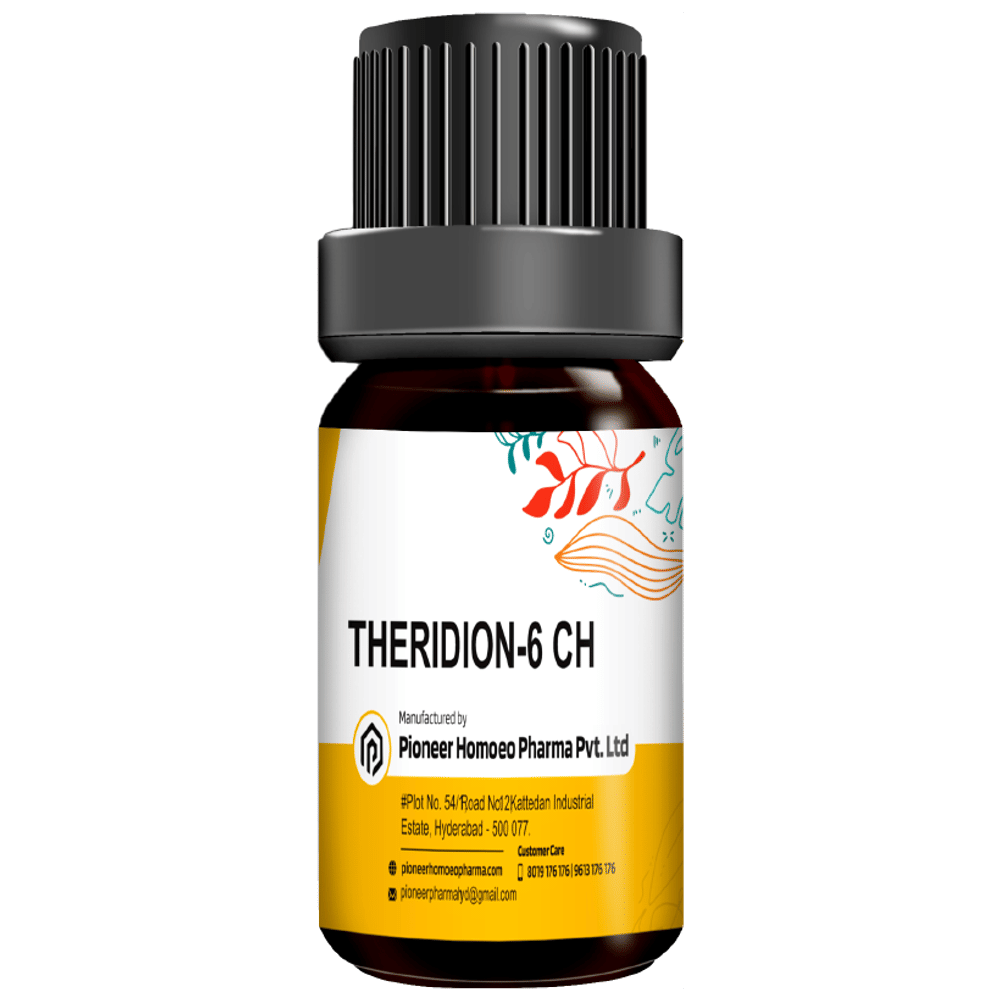 Pioneer Pharma Theridion Globules Pellets Multidose Pills 6 CH bottle of 150 tablets