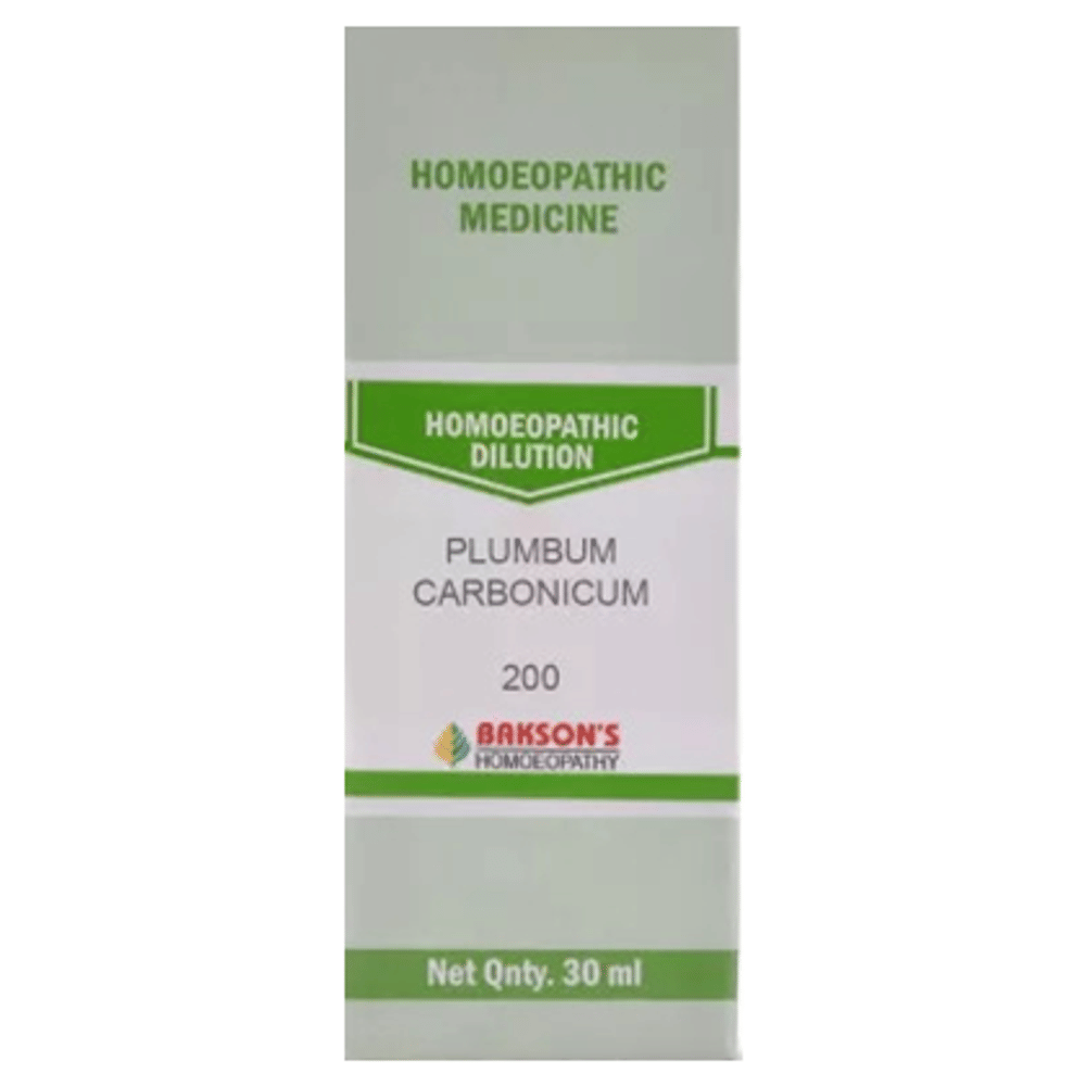 Bakson's Homeopathy Plumbum Carbonicum Dilution 200 bottle of 30 ml Dilution