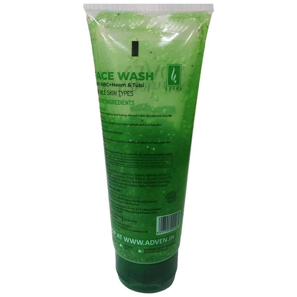 Adven Naturals Face Wash with ABC+ Neem and Tulsi bottle of 100 gm Face Wash