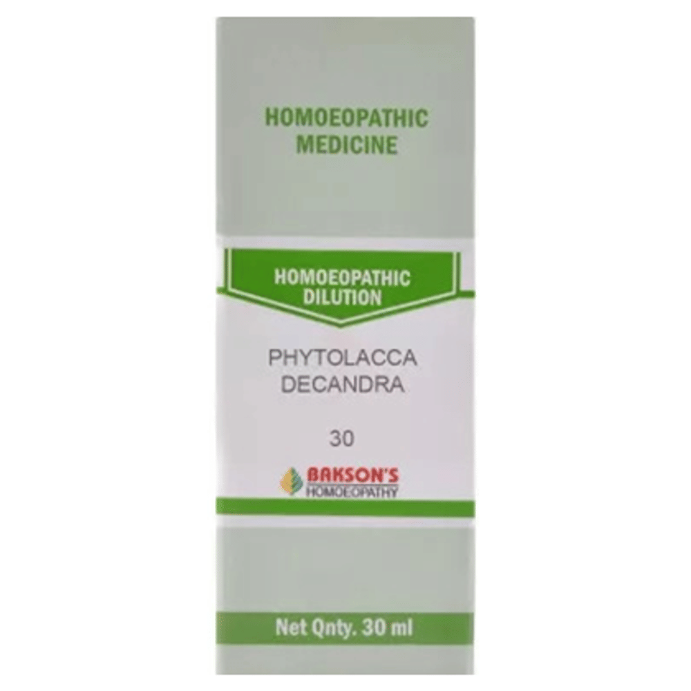 Bakson's Homeopathy Phytolacca Decandra Dilution 30 bottle of 30 ml Dilution