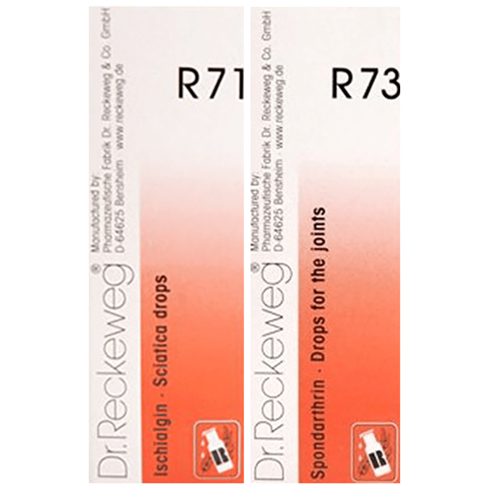 Combo Pack of Dr. Reckeweg R73 Joint Pain Drop & Dr. Reckeweg R71 Sciatica Drop (22ml Each) combo pack of 2 bottles