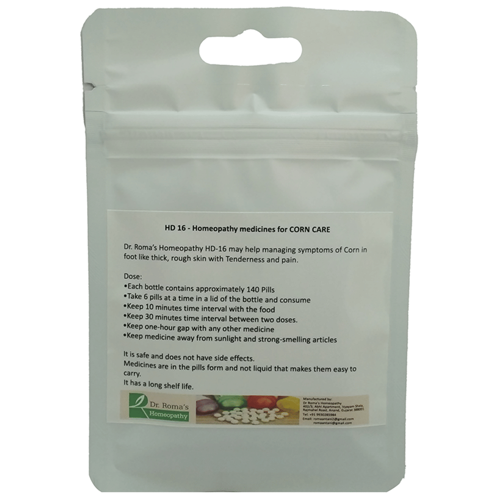 Dr. Romas Homeopathy HD-16 Corn Care, 2 Bottles of 2 Dram packet of 2 bottles