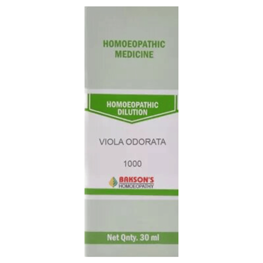 Bakson's Homeopathy Viola Odorata  Dilution 1000 CH bottle of 30 ml Dilution