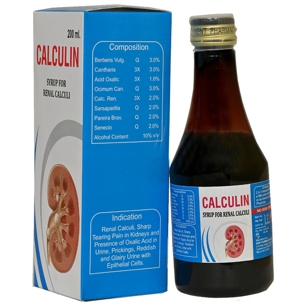 Kent's Calculin Syrup bottle of 100 ml Syrup