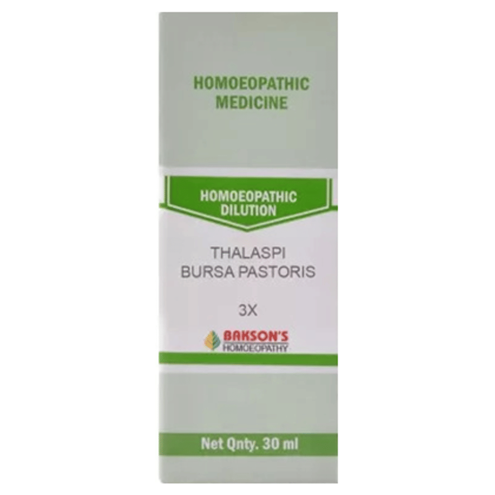 Bakson's Homeopathy Thalaspi Bursa Pastoris Dilution 3X bottle of 30 ml Dilution
