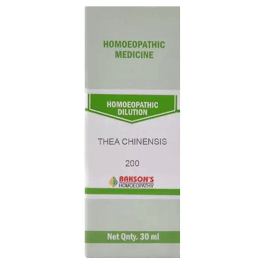 Bakson's Homeopathy Thea Chinensis Dilution 200 bottle of 30 ml Dilution