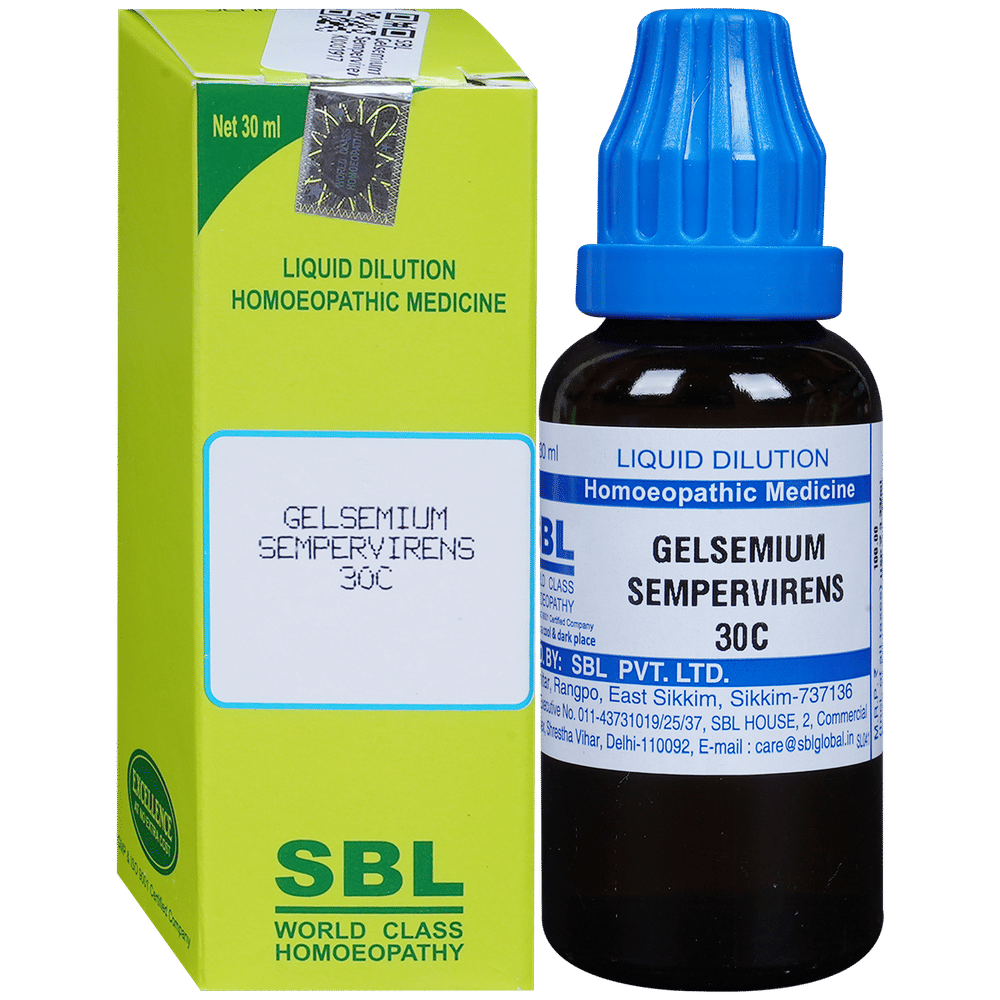 SBL Gelsemium Sempervirens Dilution 30 CH bottle of 30 ml Dilution