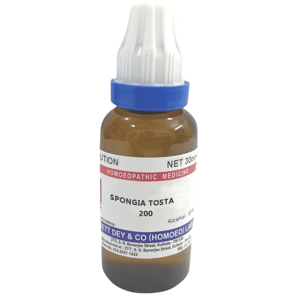 Sett Dey Spongia Tosta Dilution 200 bottle of 30 ml Dilution