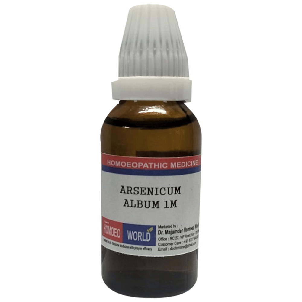 Dr. Majumder Homeo World Arsenicum Album Dilution 1M (30ml Each) box of 1 Bottle