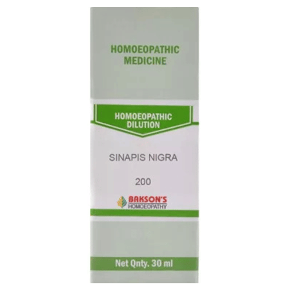 Bakson's Homeopathy Sinapis Nigra Dilution 200 bottle of 30 ml Dilution Bakson's Homeopathy Sinapis Nigra Dilution 200 bottle of 30 ml Dilution