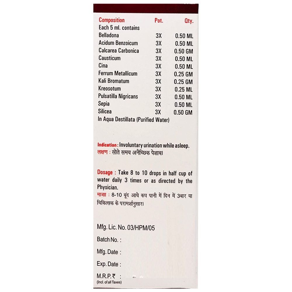 Radient #50 Bed Wetting Drops bottle of 30 ml Oral Drops