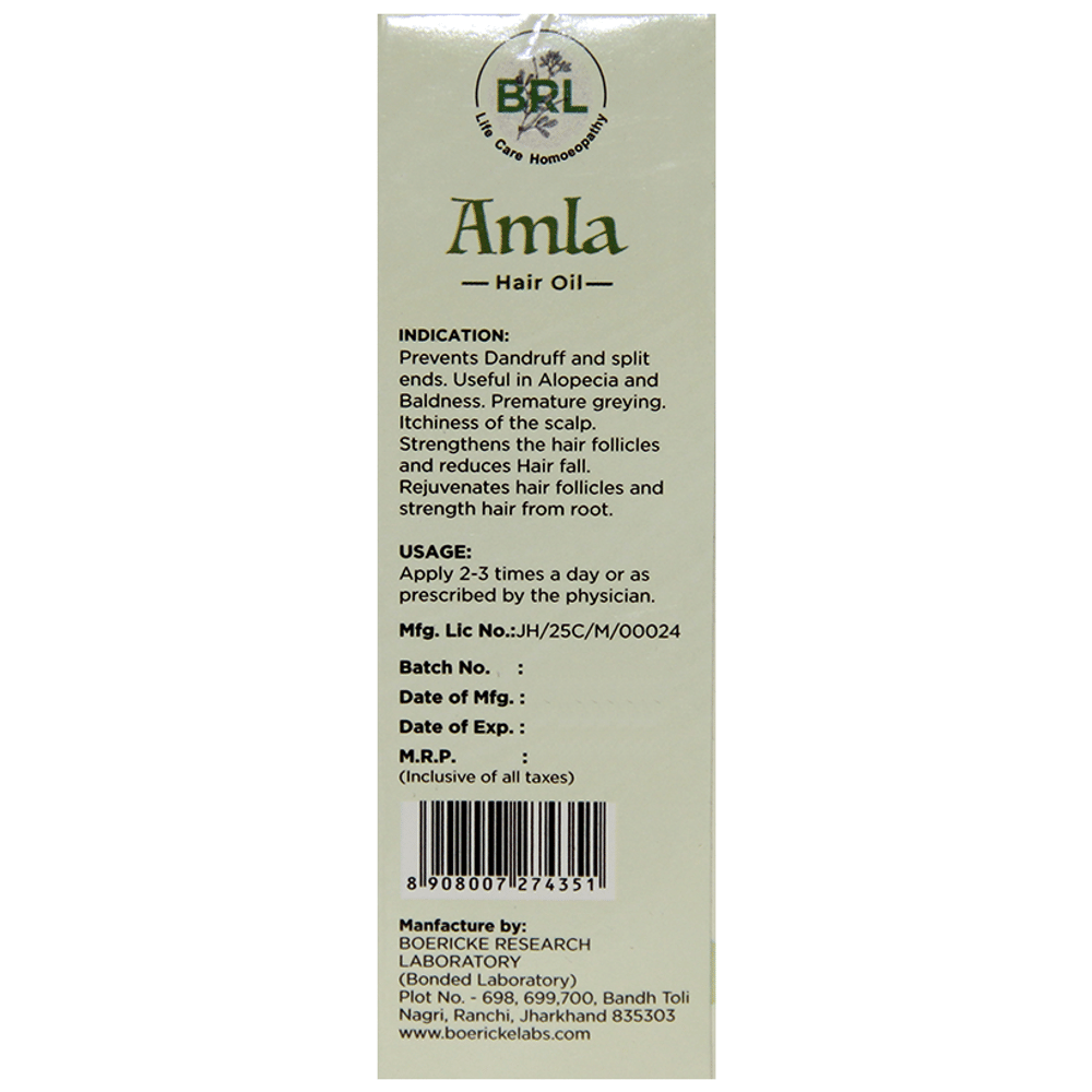 BRL Amla Hair Oil bottle of 110 ml Oil BRL Amla Hair Oil bottle of 110 ml Oil